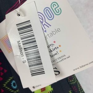 LuLaRoe Skirts - Lularoe Madison Skirt Small Black Pink Geometric LuLaRoe Skirts - Lularoe Madison Skirt Small Black Pink Geometric